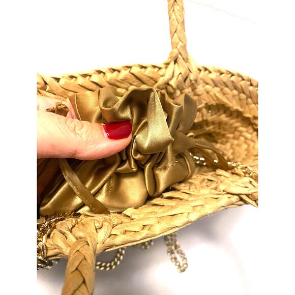 NWOT Zara mini woven beaded fringe bag - Picture 5 of 9